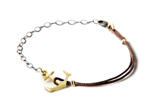 Anchor Bracelet - Small gold anchor