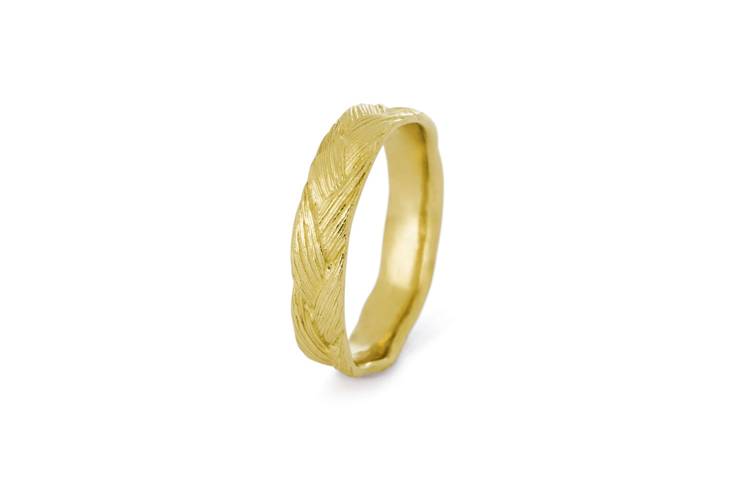 Braid Wedding Ring - Gold thick braid