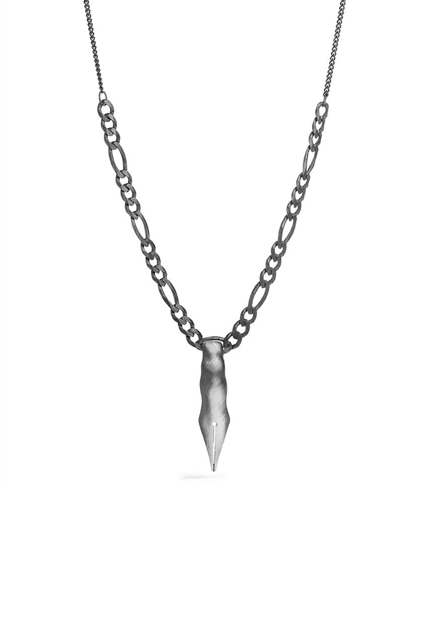 Tools - Silver Pen Necklace on thick chain