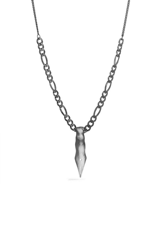 Tools - Silver Pen Necklace on thick chain