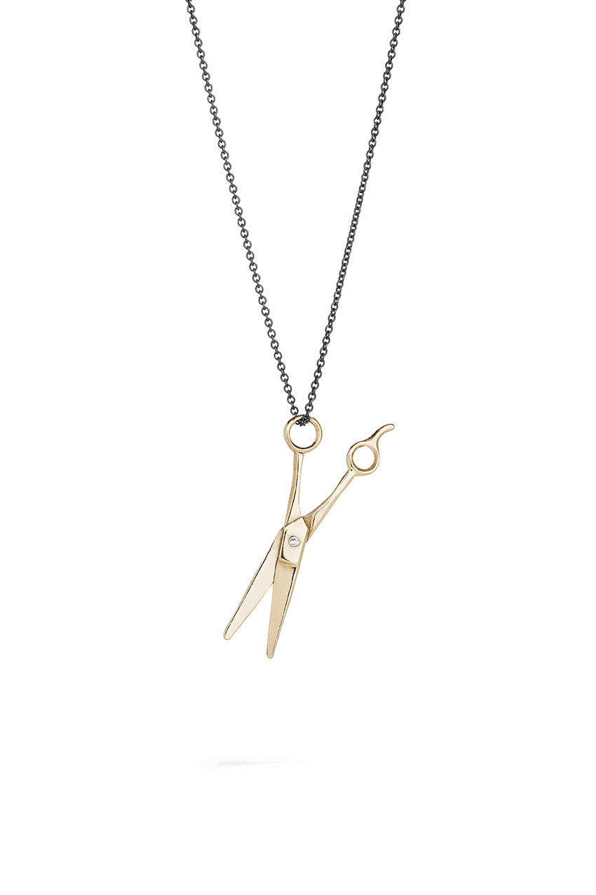 Tools - Bronze Scissors Necklace